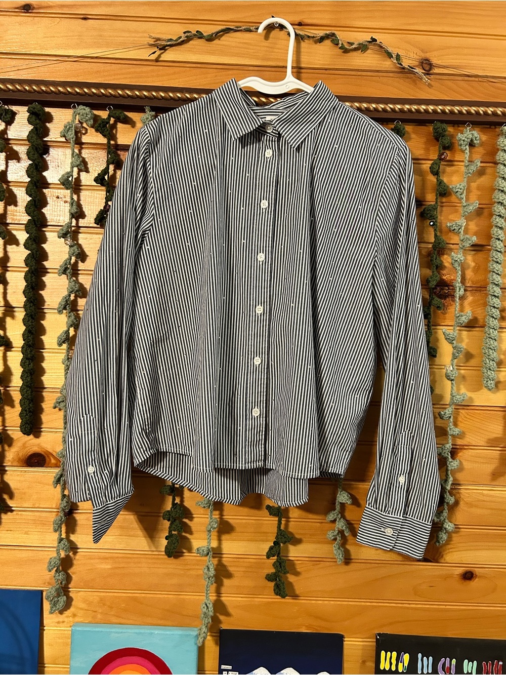 Preppy J Crew Sparkly Button Down